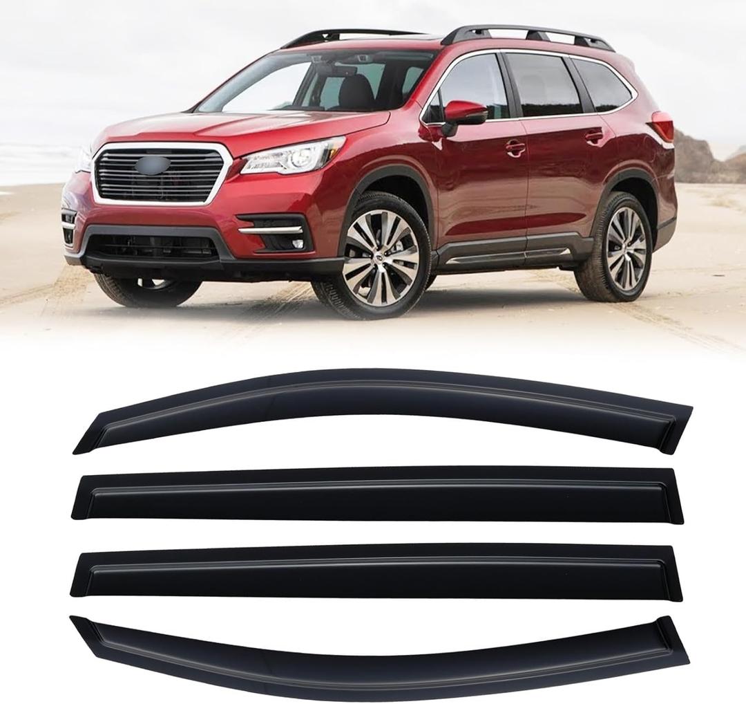 Window Rain Guards for 2019-2025 Subaru Ascent, Window Visor Guard Vent Wind Shade Deflector Rain Shield Protector Sun Visor for 19-25 Ascent,Tape-on/Outside-Mount, 4pcs 