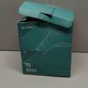 BELANKO 2.7 Quart Tea Kettle for Stovetop - Food Grade Stainless Steel with Diamond Texture, Designer Teapot Look, Cool-Touch Wood Pattern Handle, Whistling Spout - Matte Black