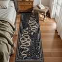 LIVEBOX Washable Runner Rug, 2x6 Runner Rugs for Hallway, Non-Slip Kitchen Runners, Soft Low Pile Non-Shedding Carpet for Kitchen, Hallways, Entryway, Bedroom, Bathroom(Black)