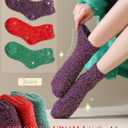 AIVEI Sparkly Fuzzy Socks for Women Men, Christmas Gifts Stocking Stuffers, Funny Cute Crazy Fluffy Plush Slipper Socks for Girls Boys 3 Pairs