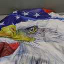 Spare Tire Cover, Wheel Cover with American Eagle US flag PVC Leather Waterproof Dust-proof Universal Fit for Jeep Trailer RV SUV Camper Vehicle (15 Inch)