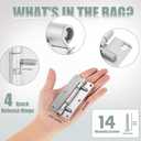 4 Inch Quick Release Hinge, Stainless Steel 304, Detachable, Spring Release Hinges with 6 Holes for Cabinet Lids, Electrical Enclosure Doors, Horizontal & Vertical Mounting (2, 4 inch)