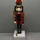 eUty King 24" H Wooden Nutcracker Decoration - Xmas Nutcracker King Table Top Centerpiece Decor - Indoor & Outdoor