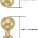 9BUILD 10 Pack 1-1/2 Inch Brushed Gold Cabinet Knobs - Round Drawer Knobs for Kitchen & Dresser Drawers