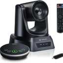 TONGVEO AI Wireless PTZ Camera System with Auto Tracking Built-in Receiver & Bluetooth Speakerphone, 5.8GHz 1080P 60fps Conference Camera with 3X Optical Zoom, for Church Zoom, OBS Meetings