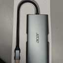 Acer USB C Hub with 4k HDMI, 9-in-1 USB C to Ethernet Adapter, 5Gbps USBA 3.0 Docking Station, VGA Splitter, SD Card Reader, PD 100W Charging for MacBook, Acer, Laptops, Surface and More