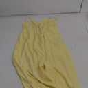 SOLY HUX Women's Summer Dress Backless V Neck Spaghetti Strap Loose Flowy Midi Cami Dresses (Large, Pure Yellow)