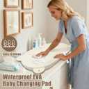 Baby Changing Pad, EVA Waterproof Non-Slip Changing Table Pad with Adjustable Strap for Dresser Changing Table Nursery, Portable Diaper Changing Pad, Oat
