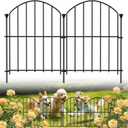 20 Pack Decorative Garden Fence Panels, 17in(H) x 21ft(L), Rustproof Metal No Dig Fence, Animal Barrier for Dogs & Rabbits, Anti Digging Fencing for Flower Bed Edging, Yard, Patio & Outdoor