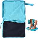 Wet Bag, Wet Dry Bag, Wet bag for swimsuit,Travel, Beach, Pool, Diapers, Dirty Yoga Gym Clothes, Waterproof Embedded Towel Wet Bag(Fleece)-Leakproof Wet Clothes Bag, Beach Travel Essentials (15.7*9.8inch, Navy Blue)