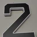 ISUNMEA 9 Inch Solar Lighted House Numbers for Outside, Light Up Waterproof LED Address Numbers Signs for Houses, Large Personalized Illuminated Exterior Modern House Numbers Light (2-Black, 9IN)