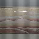 Beach Wave Textured Wall Art - Hand Painted Abstract Wall Painting for Living Room Framed Artwork 60x30 Horizontal Canvas Extra Large Plaster Wall Decor