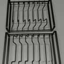 2 Pack Plate Holders Organizers 8 Slots Upright Cabinet Dish Drying Racks Metal Plate Stands (for 6In. 10In. Plates) Dish Organizers for Countertop and Cupboard(at Least 11.2in.Height) Black