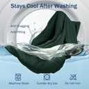 Soft Cooling Comforter, Full/Queen Cooling Blankets for Hot Sleepers, Double-Sided All-Season Cold Breathable Lightweight Blanket for Night Sweats, Dark Green, 90''x90''