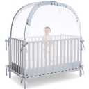 RUNNZER  Baby Crib Tent Crib Net to Keep Baby in, Pop Up Crib Tent Canopy Keep Baby from Climbing Out 25x32x56"