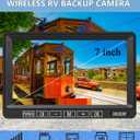 FHD 1080P 2 Digital RV Wireless Backup Camera System for RV Trailer Truck Bus Motorhomes 5th Wheels 4CH 7'' Monitor Highway Monitoring System IP69K Waterproof Super Night Vision Strong Signal