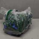 HIIXHC Christmas Illuminate Garland - 8.8 ft Rattan Artificial Flower Vine Plants Outdoor Decorations, Battery Operated (Battery Not Included) (Blue)