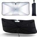 [2025 Upgrade] FLORICH Windshield Sunshade Umbrella Foldable Car Windshield Sun Shade Cover, [Nano-Ice-Crystal Coatings] Protect Interior from from UV Keep Car Cooler Medium(57" L x 32" W)