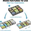 Marbrasse Expandable Desk Drawer Organizer, Mesh Drawer Organizer Tray with 10 Adjustable Compartments, Desk Organizers and Accessories for Office Supplies (Longer Expandable Drawer Organizer-B)