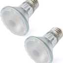 2 Pack PAR20 7W Range Hood Bulbs E26 120V Dimmable 3000K 595LM Replacement for 60W Lights for Kitchen Appliances Track & Ceiling Lighting