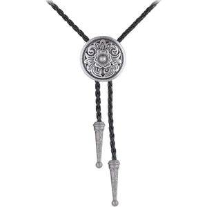 GelConnie Native American Bolo Tie Rodeo Cowboy Leather Necktie Western Necklace Costume Accessories for Men,Women