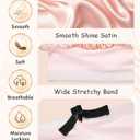 2 x BONNET QUEEN Silk Bonnet for Sleeping Women Satin Bonnet Hair Bonnet Adjustable Reversible Double Layered Sleep Night Cap for Curly Hair Jade and Pink (One Size)