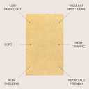 JONATHAN Y Haze Solid Low-Pile Mustard 4' Round Indoor Area Rug, Coastal,Bohemian,Minimalist,Classic, Easy-Cleaning for Living Room,Bedroom,Kitchen,Pet Friendly,Non-Shedding (SEU100B-4R)