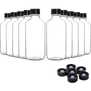Youngever 16 Pack Empty Glass Bottles with Lids, Refillable Container for Essential Oils, Vanilla Extract and More (2 Ounce)