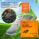 4 x Shoe Deodorizer,Charcoal Odor Absorber,Odor Eliminator, Air Freshener, Reusable Smell Absorber for Shoes, Gym Bags(4 Pack) (3.88 Ounce (Pack of 4), Orange)