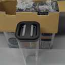 MR.SIGA 6 Piece Airtight Food Storage Container Set, BPA Free Kitchen Pantry Organization Canisters, One-handed Kitchen Storage Containers for Cereal, Spaghetti, Pasta, Black