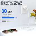 iPhone 17 16 15 Charger Fast Charging, 20W USB C Wall Charger Block with 6ft Type C to USB C Cable Cord for Apple iPhone 17/17 Pro/17 Pro Max/17 Air/16/16 Plus/16 Pro Max/15/15 Pro Max/iPad Pro/Mini