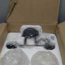 Emak 2-Light Black Bathroom Light Fixtures Over Mirror, Globe Bathroom Vanity Lights with Clear Glass Shade, VL114-BKL-2