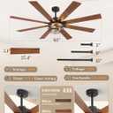65 Inch Ceiling Fans with Lights, Farmhouse Ceiling Fan with Lights and Remote, Dual Finish 8 Blades Black Caged Rustic Ceiling Fans with 6 Speed Reversible Motor for Indoor/Covered Outdoor