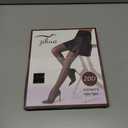 2 x ZIHUA 2 Pairs Sheer Tights for Women, 20 Denier Control Shaping Nylon Ladies Clear Pantyhose S-XL Black Nude (Black, L)