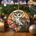 3 x Christmas Ornaments, Dodosky 2.8in Ceramic Owl Ornament, Xmas Decor, Christmas Tree Ornaments, Xmas Decorations for Tree, Holiday Ornament, Gifts for Owl Lovers, Gifts for Women, Men