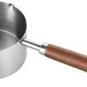 BinaryABC Mini Sauce Pan Cooking Pot, Stainless Steel with Pour Spout, 250ml