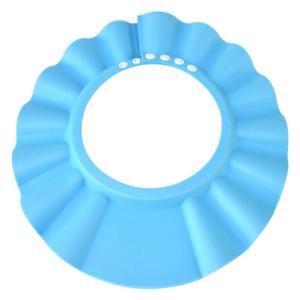 Safe Shampoo Shower Bathing Protection Bath Cap Soft Adjustable Visor Hat for Toddler, Baby, Kids, Children (Blue)