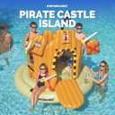 SWIMLINE | Giant Inflatable Pool Island Float | 82" | Pirate Castle, 82" x 62"