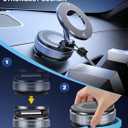 snanlen Upgraded 360 Nano Gel Vacuum Magnetic Phone Holder, 108+LBS Heavy Duty Suction Cup Phone Mount for Car Dashboard & Windshield, 3000gf MagSafe Compatible with iPhone 17/16 Pro Max