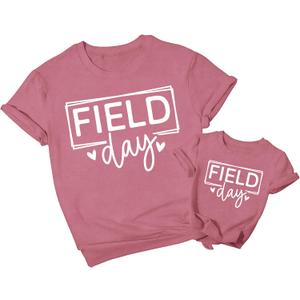 Potia Field Day Shirt for Women the Games Begin Field Day Shirts Teacher Student Sports Days Tee Tops,Large