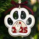 7 x Cat Ornaments 2025 - Acrylic & Wooden Christmas Hanging Ornaments - Cat Lover Gifts for Women, Lady, Crazy, Owner - Kitten Ornaments for Christmas Tree