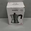Mongdio Stovetop Espresso Maker Moka Pot, Stove Top Cuban Coffee Maker, Italian Greca Mocha Pot, 12 Espresso Cups, 20 oz - Silver