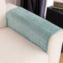 Velvet Couch Covers for Sofa, Sofa Covers Washable Sectional, Small Anti-Slip Sofa Slipcovers for Armrest and Backrest(1pc, Green, 28"×28")