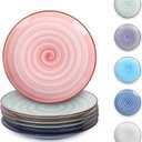 Selamica Ceramic Dessert Plates Set of 6, 6 Inch Appetizer Plate for Kitchen, Microwave Dishwasher Safe, Gradient Color