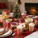 Honeydak 50 Pcs Christmas Cups 12 oz Christmas Candy Cane Plastic Cups Clear Winter Disposable Glasses Xmas Theme Drinking Glasses for Home Xmas Winter Holiday Party Favors Kitchen Supplies Decoration
