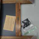 A Frame Chalkboard by HBCY Creations: 40x20 Solid Wood A-Frame Sign Rustic Brown Double-Sided Magnetic Board, Chalkboard Menu Board, for Restaurants, Cafés, Weddings - Heavy Duty Hinges