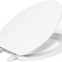 Kohler K-20110-0 Brevia Elongated Toilet Seat with Grip-Tight Bumpers, Quiet-Close Seat, Quick-Attach Hardware, White