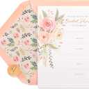 Papyrus Bridal Shower Invitations, Floral (20-Count)