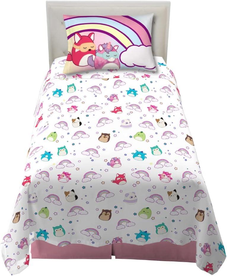 Franco Squishmallows Bedding Super Soft Microfiber Sheet Set,3 pcs, Twin