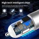 Car Charger, [Apple MFi Certified]2 Pack 48W Dual Port USB C Car Charger All Metal iPhone Fast Car Adapter with 2x3ft Lightning Cable for Carplay, Type C fast Charging for iPhone/iPad/Airpods and more